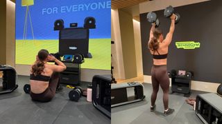 T3's Active Writer testing the Technogym Connected Dumbbells