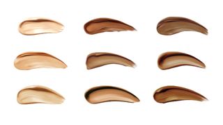 Different foundation smudge shades