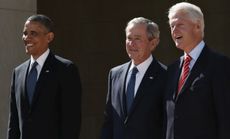 Barack Obama, Bill Clinton, George W. Bush