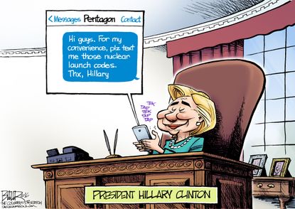 Political Cartoon U.S. Hillary Clinton 2016 scandal