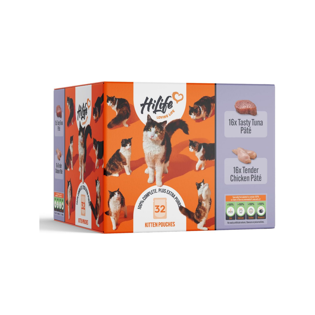 HiLife Kitten Wet Cat Food, Mixed Chicken &amp; Tuna Pate Recipes, one of the best kitten foods