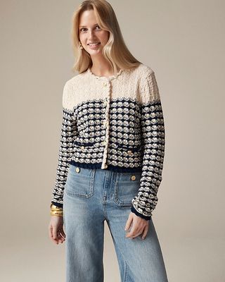Textured Crochet Lady Jacket