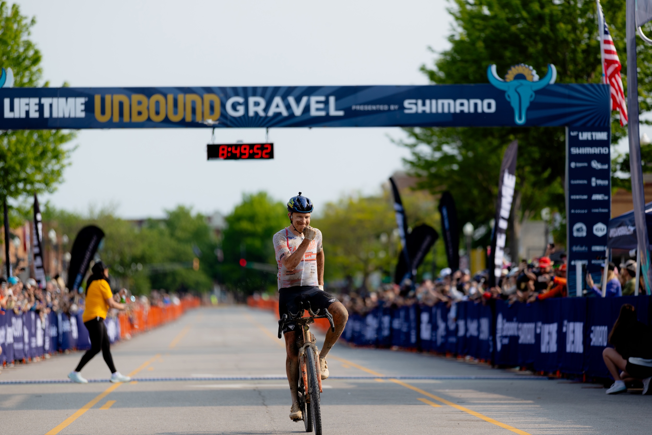 Rob Britton sets new fastest time in his win at Unbound Gravel XL