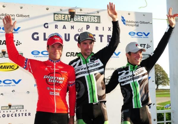 The men's podium on Gloucester day 2