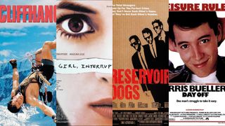 The movie posters for Reservoir Dogs, Girl Interrupted, Ferris Bueller's Day Off and Cliffhanger