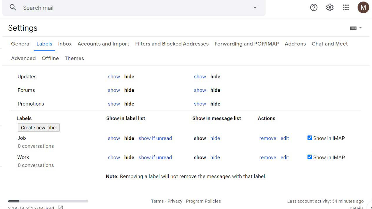 How to create folders in Gmail