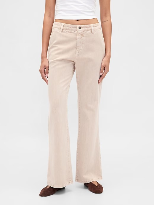 Gap, Low Rise Relaxed Flare Khakis