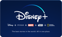 Disney+ Subscription Gift | 1 Year | $69.99