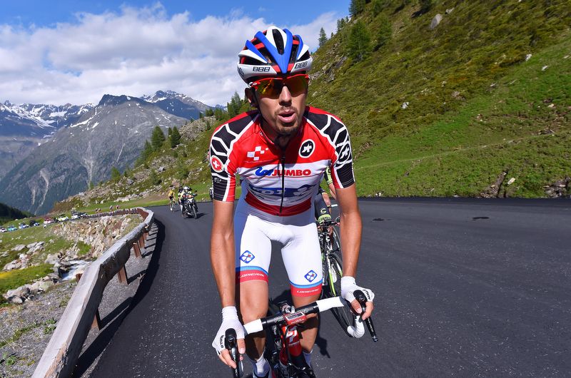 Steve Morabito (FDJ) in the best Swiss rider jersey