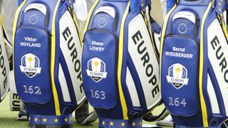 close up photo of Shane lowry's golf bag 2021 ryder cup