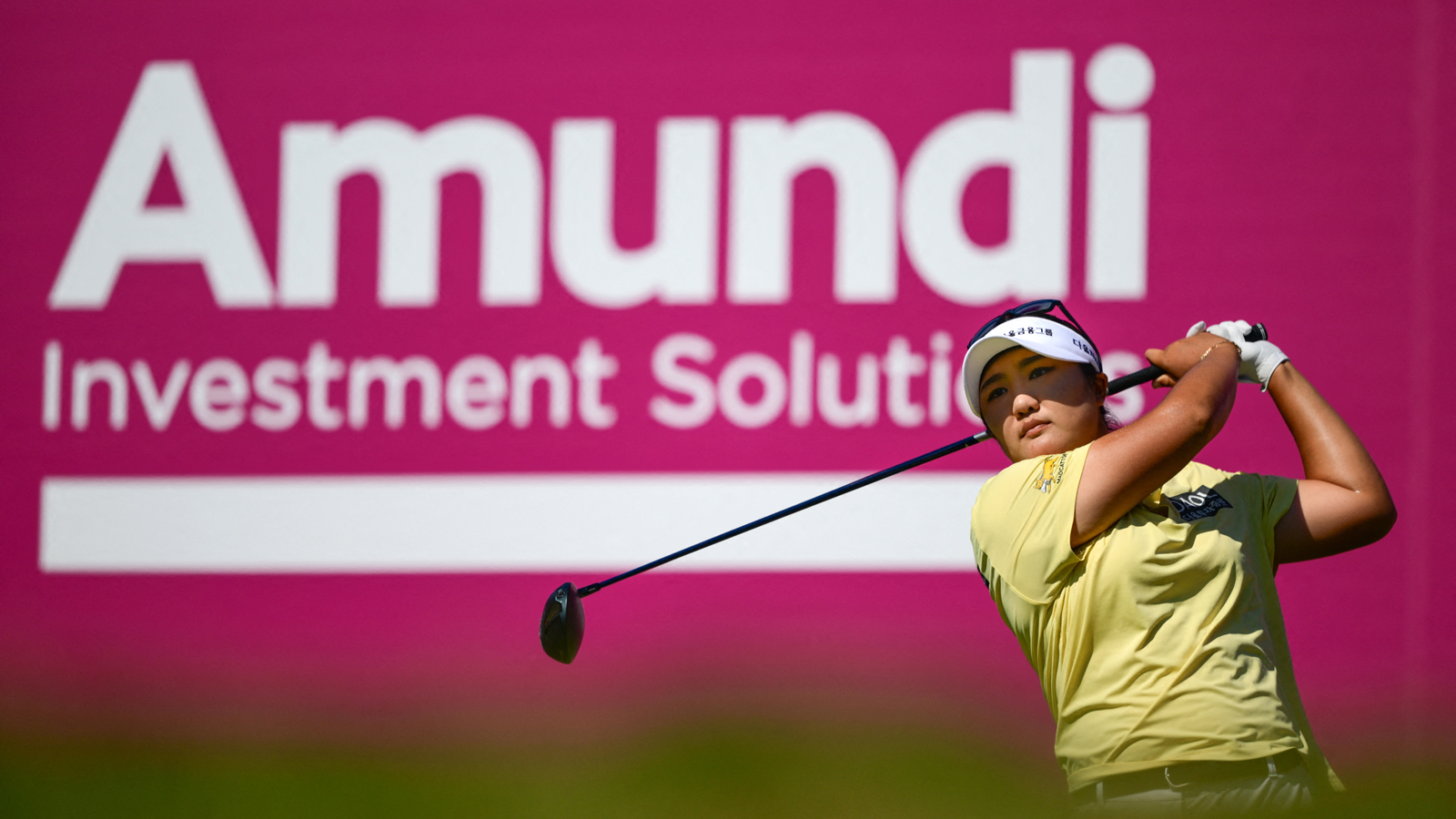 Haeran Ryu hits a driver off the tee
