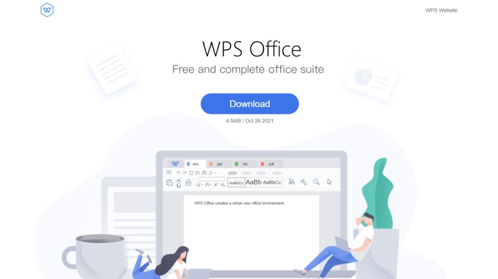 Website screenshot for WPS Office Free