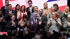 Keir Starmer and colleagues after he delivered his conference speech