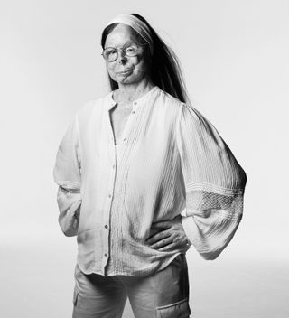 Black and white photo of acid attack survivor Patricia Lefranc, photographed by Rankin for the Tear Couture Look Book campaign