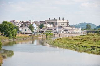 The village of Carmarthen in Wales