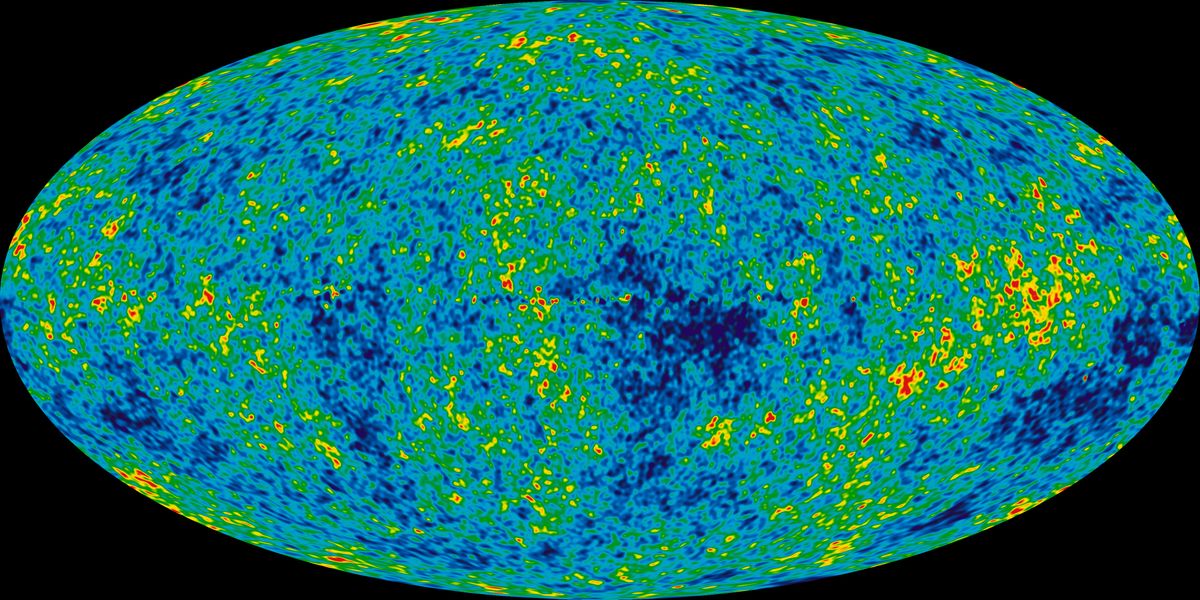 A heatmap of the cosmic microwave background (CMB), derived from a 7-year Wilkinson Microwave Anisotropy Probe study of the microwave sky, contains no obvious message from a creator. The more recent, detailed study of the sky known as Planck doesn&#039;t either. But that didn&#039;t stop researchers from looking.