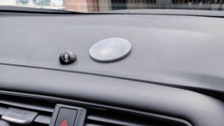 Intellidash+ base mount on a car dashboard
