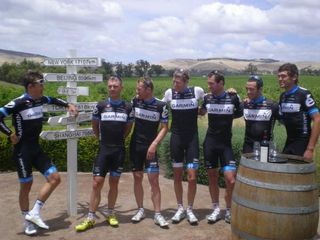 The Garmin-Cervelo team get some wine tasting in before the Santos Tour Down Under