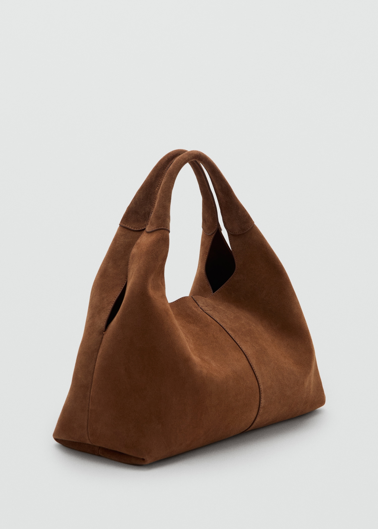 Suede Shoulder Bag With Stitching - Women | Mango United Kingdom