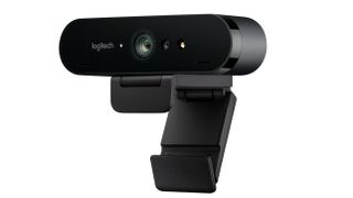 Logitech Brio Webcam against a white background