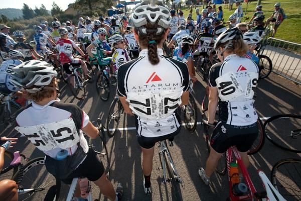 Kate Veronneau (Altarum Women's Cycling Team) awaits the start.