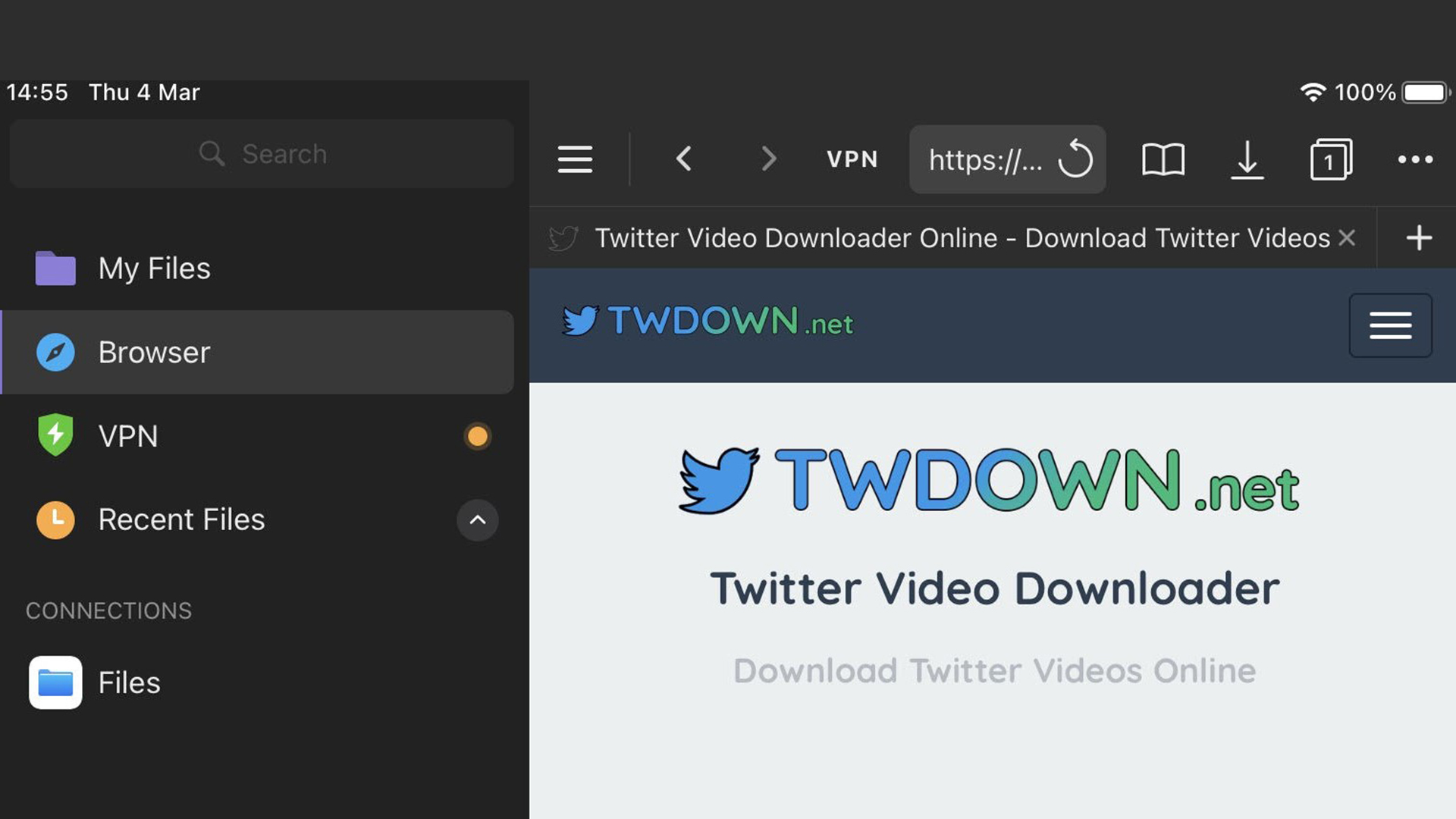 как скачивать видео из Твиттера - TWdown.net