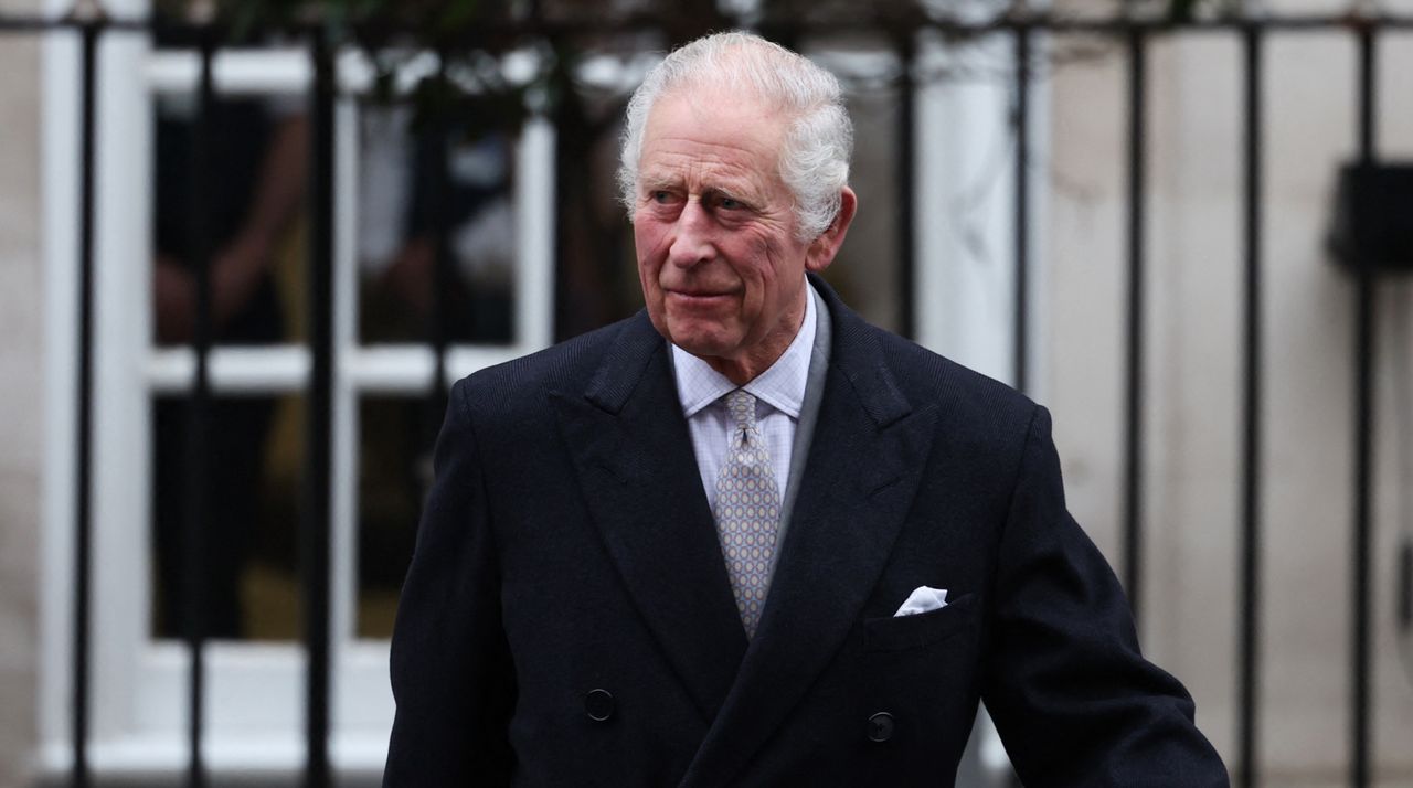 Britain&#039;s King Charles III leaves the London Clinic, in London, on January 29, 2024. Britain&#039;s King Charles III, 75, stayed the London Clinic following prostate surgery on January 26, 2024.