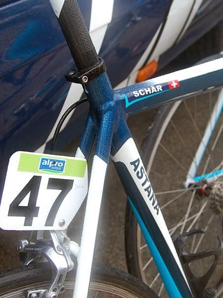 According to team liaison Ben Coates, Sch&auml;r's bike was fully designed, mitered, welded and painted at their Waterloo, Wisconsin headquarters.