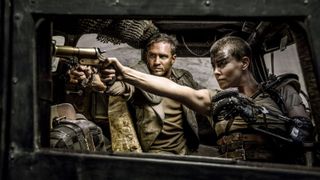 Tom Hardy and Charlize Theron in Mad Max: Fury Road