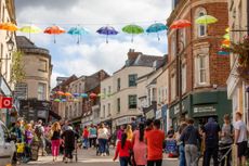 Stroud High Street on a Saturday morning.