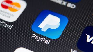 PayPal application icon on Apple iPhone smartphone screen