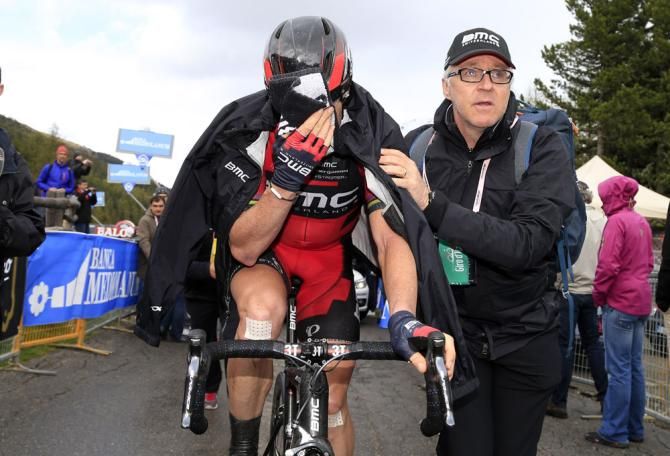 Cadel Evans (Team BMC) was dropped on the final climb