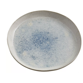 Split P blue speckled plate set