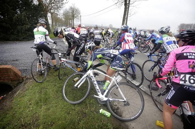 Riders after a crash