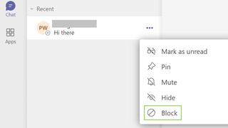 How to block or mute someone on Microsoft Teams