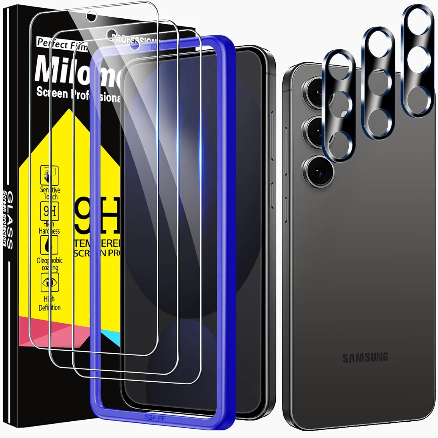 Milomdoi 3 Pack Screen Protector for Samsung Galaxy S24 FE