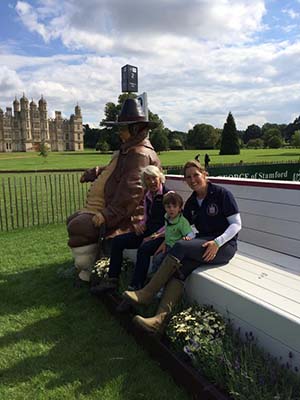 Nana and family take a break from walking the course
