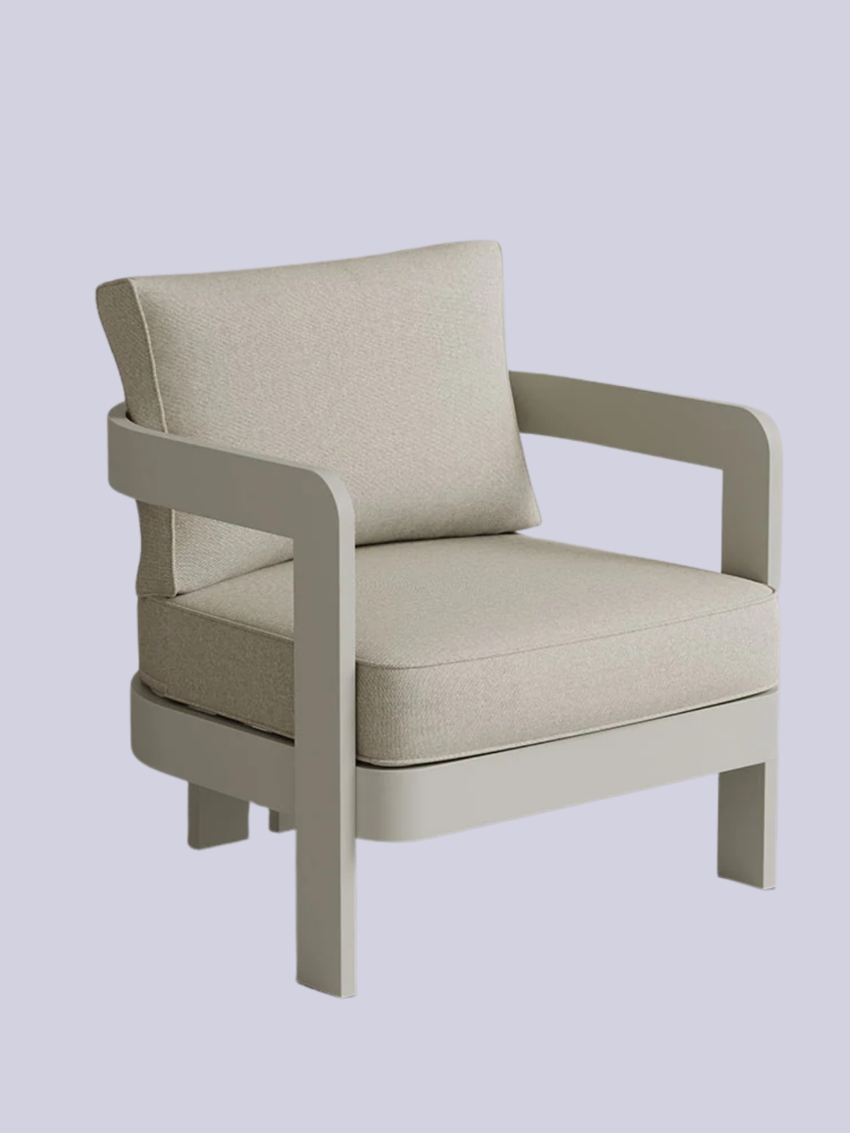 Nth Degree, N3 Stone Lounge Chair Bone Canvas
