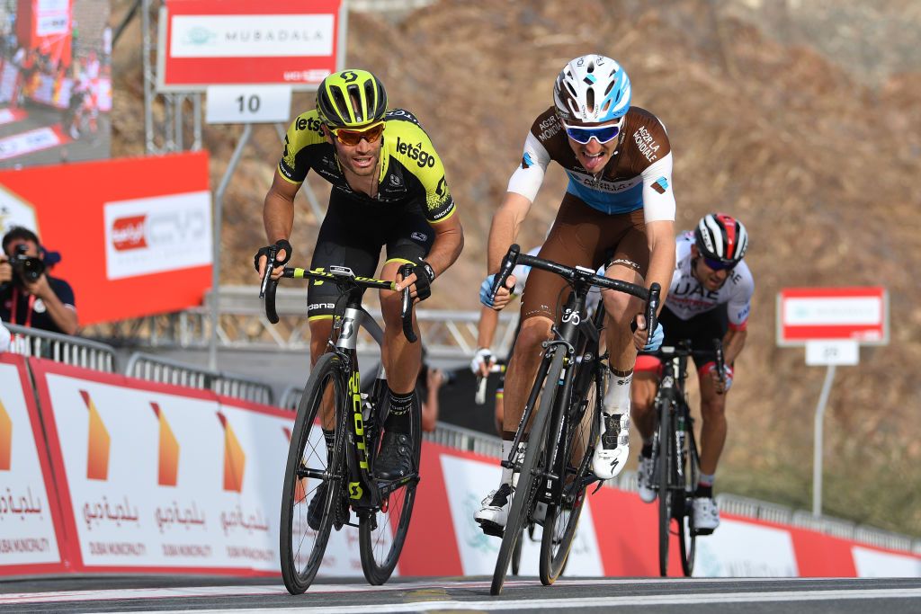 Luka Mezgec (Mitchelton-Scott) and Quentin Jauregui (AG2R La Mondiale)
