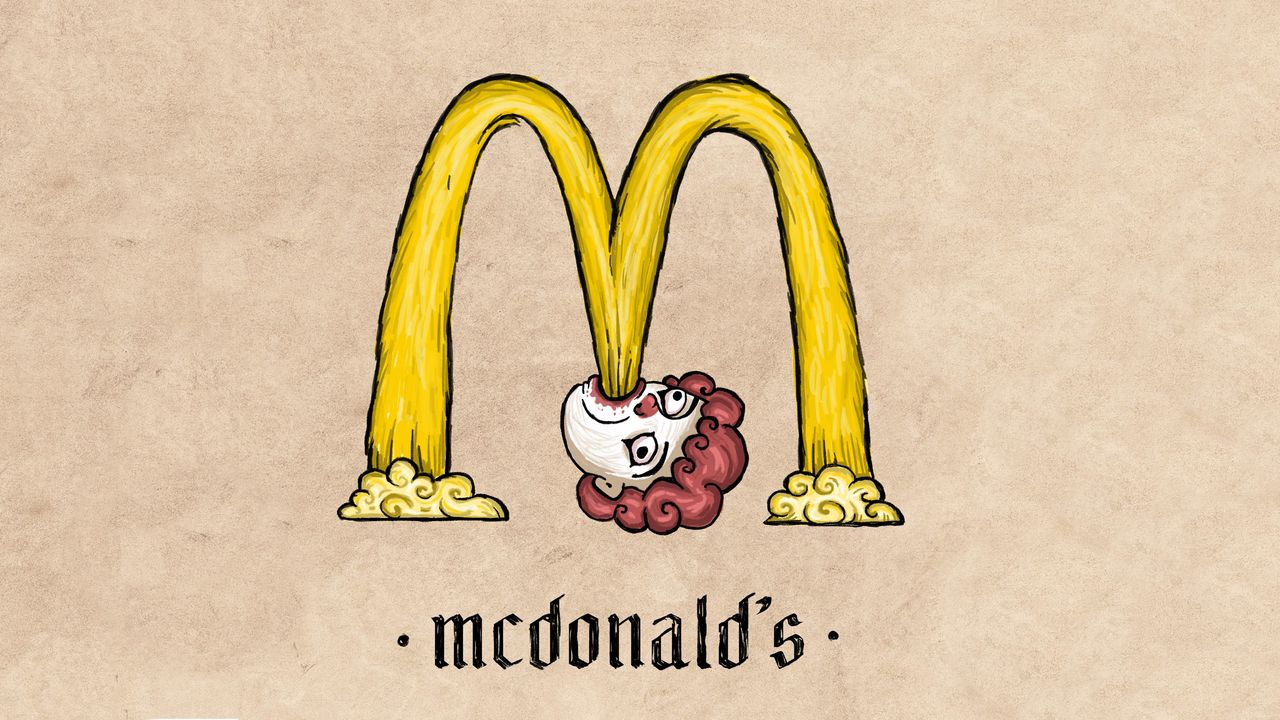 A medieval-style redesign of the McDonalds logo