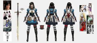 Video game character design tips; an Alice and Wonderland design of a teenage girl