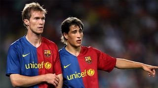 Alexander Hleb and Bojan Krkic