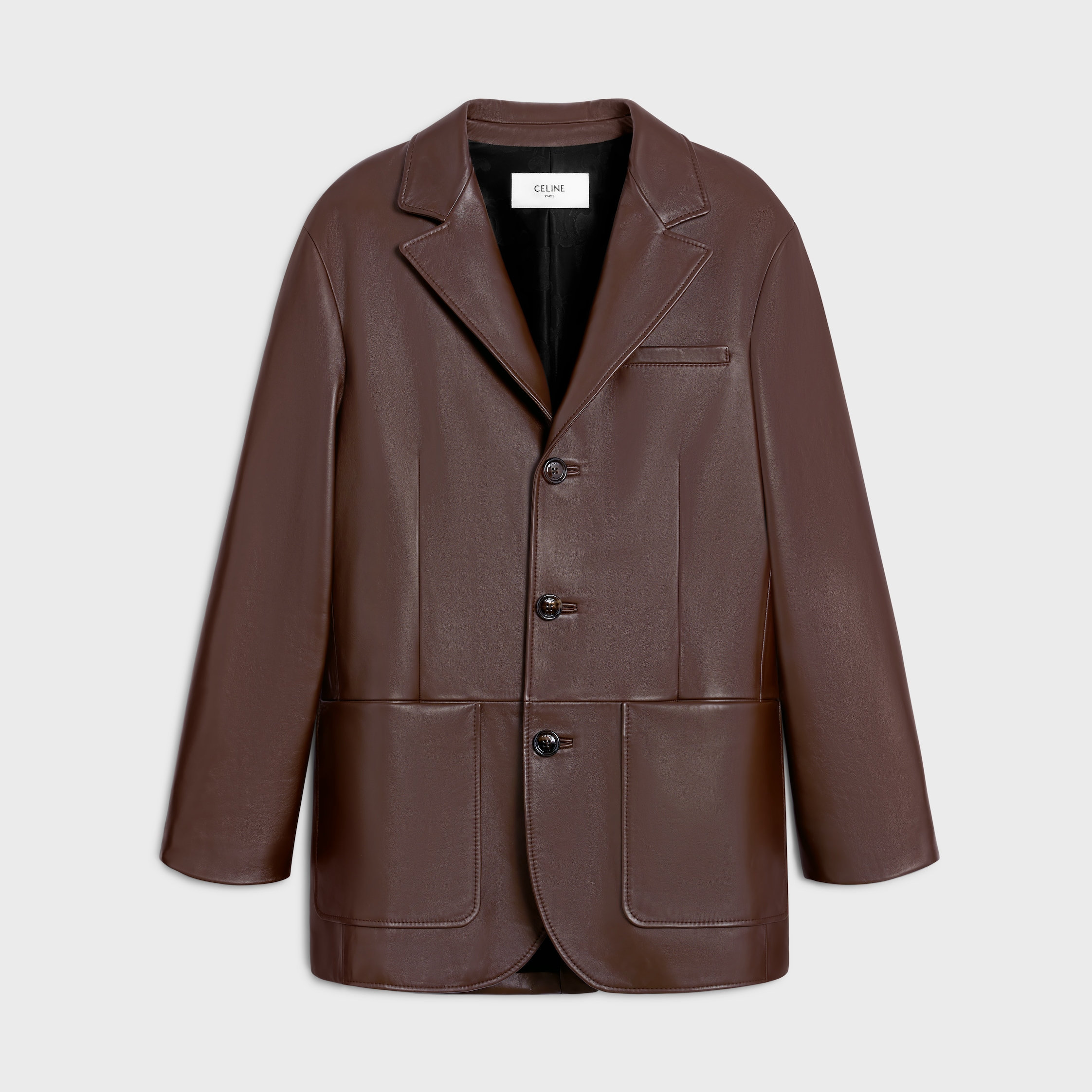 Tailored jacket in soft lambskin