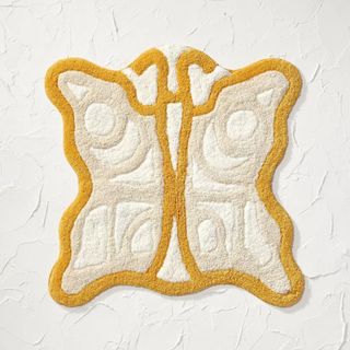 Butterfly Shaped Bath Rug Yellow - Opalhouse Designed With Jungalow