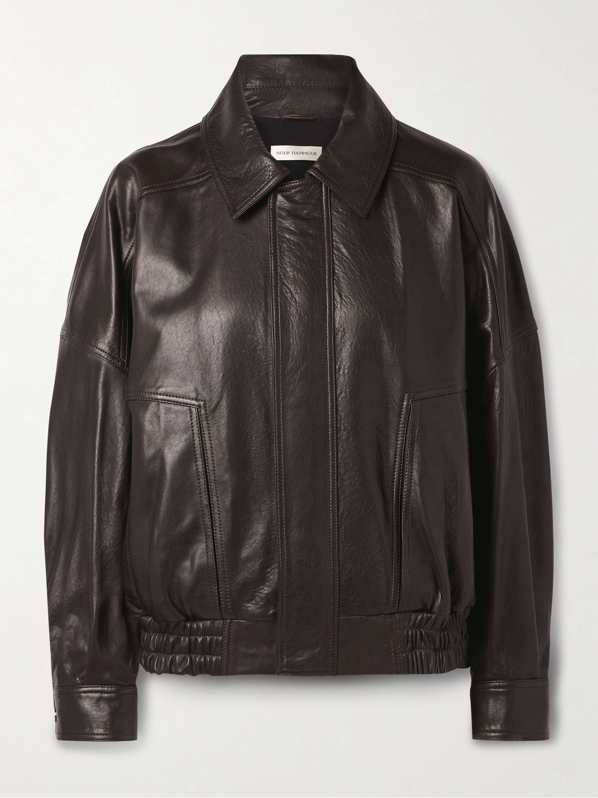 Dalma Leather Bomber Jacket