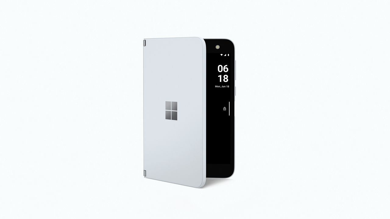 Microsoft Surface Duo - half open