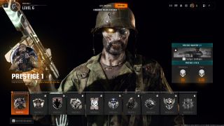 All the rewards available to players who hit Prestige 1 in Black Ops 6 and their level requirements, including the Zombie operator skin.