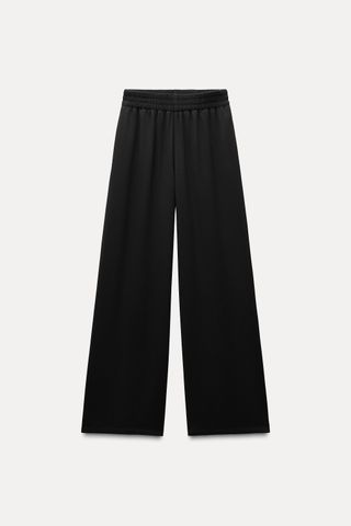 Wide-Leg Crepe Trousers