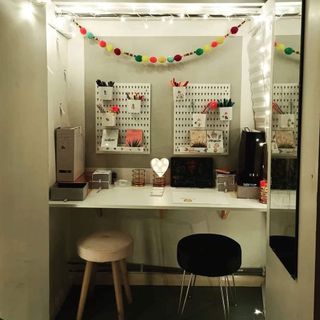 cloffice with pegboard