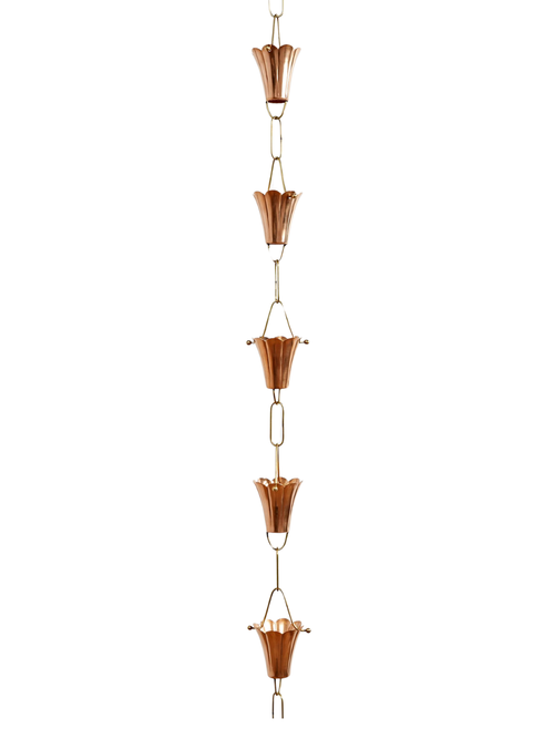 Fluted Flower Rain Chain
